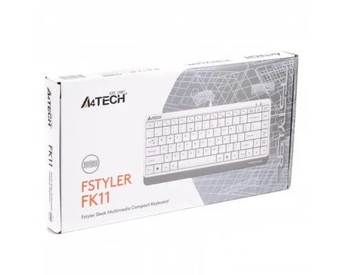 Клавіатура A4Tech FK11 Fstyler Compact Size USB White (FK11 USB (White))