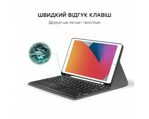 Чехол для планшета AirOn Premium iPad 10.2 2019/2020/2021 7/8/9th Gen Air 3 Kbd+Tch (4822352781058)