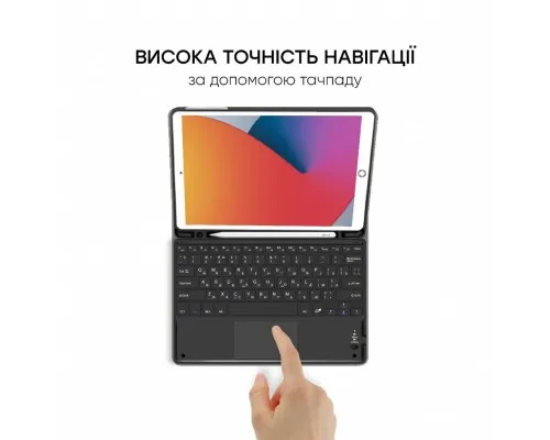 Чехол для планшета AirOn Premium iPad 10.2 2019/2020/2021 7/8/9th Gen Air 3 Kbd+Tch (4822352781058)