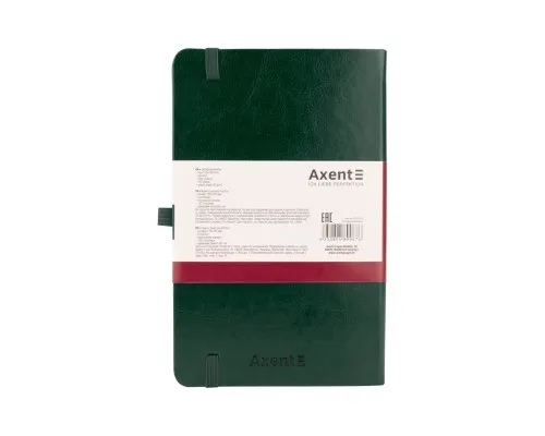 Блокнот Axent Partner Lux 125х195 мм 96 аркушів у клітинка Зелений (8202-04-A)