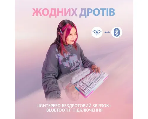 Клавіатура Logitech G715 Aurora Wireless Gaming GX Red Lightspeed/Bluetooth UA Off-White (920-010692)