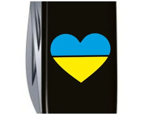 Ніж Victorinox Spartan Ukraine Black Серце Жовто-Блакитне (1.3603.3_T1090u)