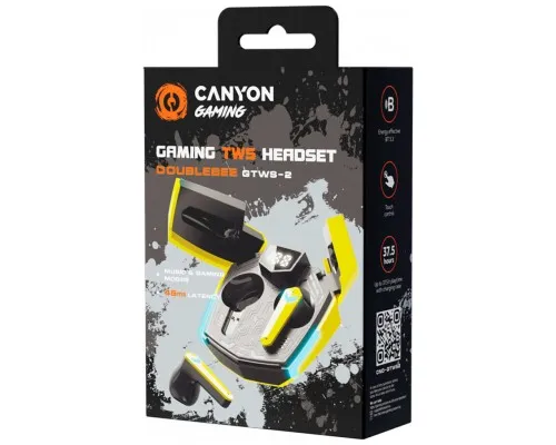 Навушники Canyon GTWS-2 Gaming Yellow (CND-GTWS2Y)