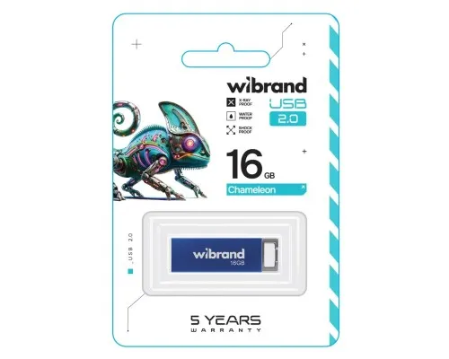 USB флеш накопитель Wibrand 16GB Chameleon Blue USB 2.0 (WI2.0/CH16U6U)