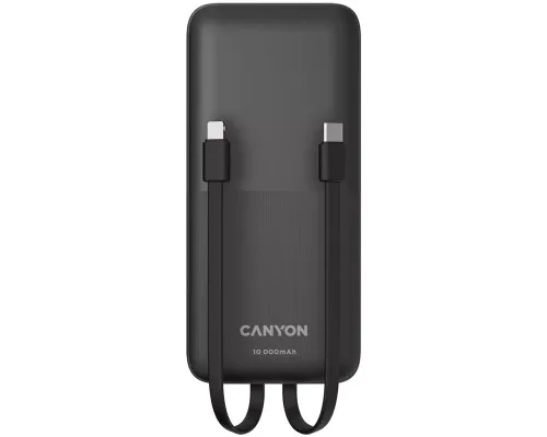 Батарея универсальная Canyon PB-1010 10000 mAh PD/22.5W QC/3.0 Black (CNE-CPB1010B)