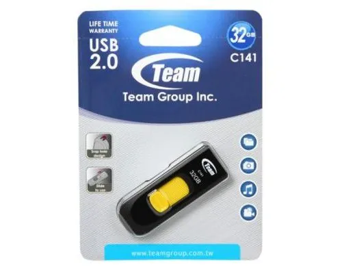 USB флеш накопитель Team 32GB Team C141 Yellow USB 2.0 (TC14132GY01)