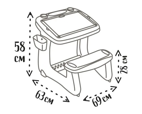 Набор для творчества Smoby Парта-доска Школьник, с аксесс. 68х21х57,5 см (420107)
