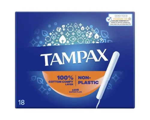 Тампони Tampax Super Plus з аплікатором 18 шт. (8006540716670)