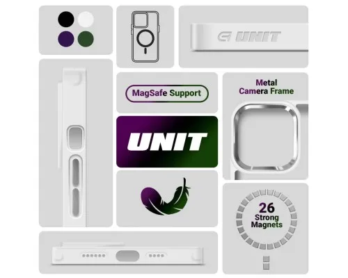 Чохол до мобільного телефона Armorstandart Unit MagSafe Apple iPhone 15 Matte Clear Silver (ARM69348)