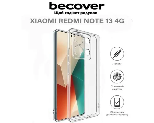 Чохол до мобільного телефона BeCover Xiaomi Redmi Note 13 4G Transparancy (710647)