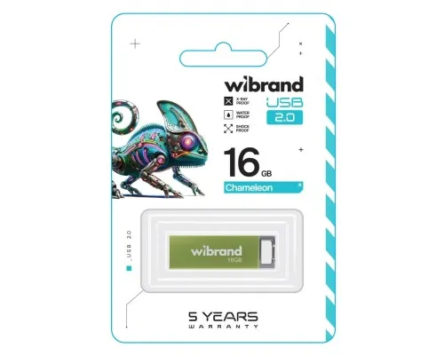 USB флеш накопитель Wibrand 16GB Chameleon Green USB 2.0 (WI2.0/CH16U6LG)