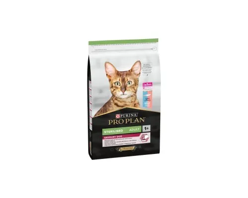 Сухой корм для кошек Purina Pro Plan Sterilised Adult 1+ Savoury Duo После стерилизации С треской и форелью 10 кг (7613036732697)