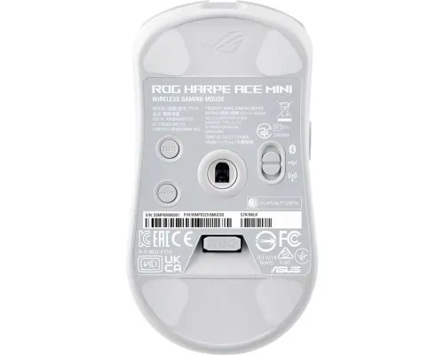 Мишка ASUS ROG Harpe Ace Mini Wireless/Bluetooth/USB White (90MP03Z0-BMUA10)