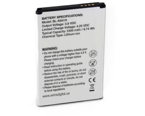Акумуляторна батарея Extradigital LG K10 (BL-45A1H) 2300 mAh (BML6430)