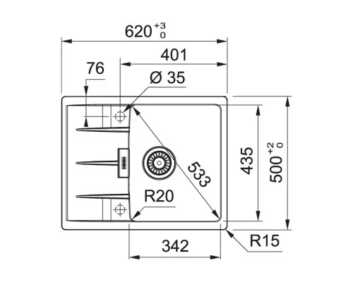 Мойка кухонная Franke Centro CNG 611-62 (114.0630.418)