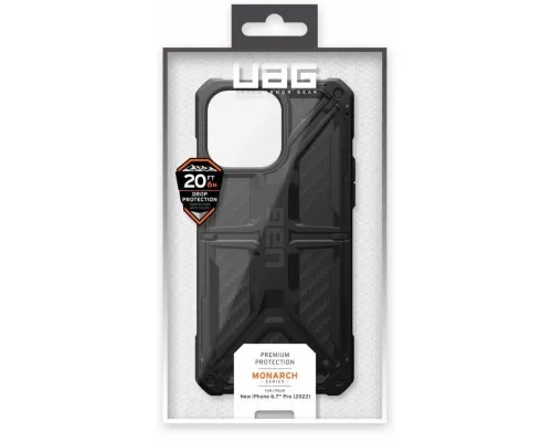 Чехол для мобильного телефона UAG Apple iPhone 14 Pro Max Monarch, Carbon Fiber (114035114242)