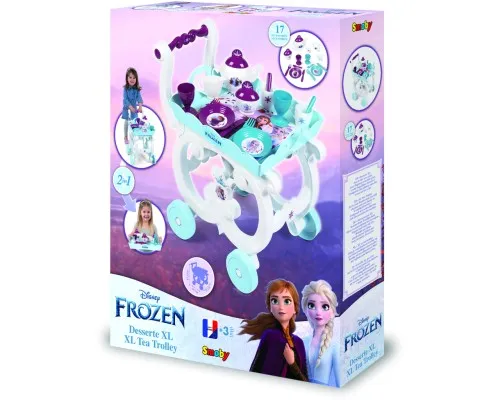 Ігровий набір Smoby Toys Візок Фроузен-2 Знімна таця і сервіз 17 аксесуарів (310517)