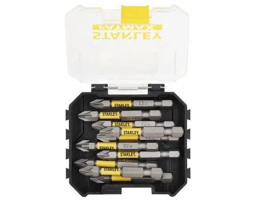 Набор бит Stanley FatMax, Pozidriv, Pz2, L= 50 мм, 10 шт, кейс (STA88572)