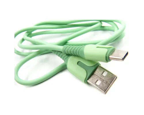 Дата кабель USB 2.0 AM to Type-C 1.0m mint Dengos (PLS-TC-IND-SOFT-MINT)