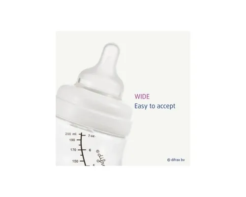 Бутылочка для кормления Difrax S-bottle Wide антиколиковая, силикон, 310 мл (737FE Pink)