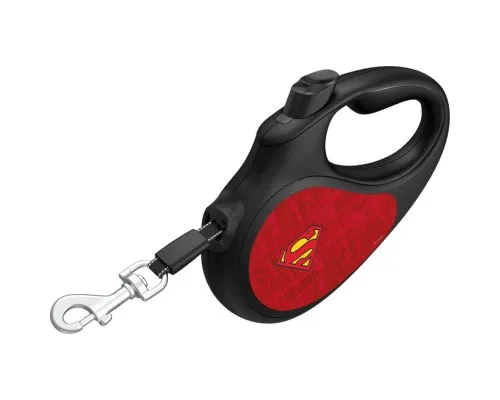 Поводок для собак WAUDOG R-leash Супермен Лого красный M до 25 кг 5 м (8125-1007-01)