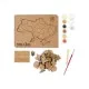 Набор для творчества Rosa Talent Карта Украины 3D цвета металлики 24.5х18.5 см (4823098532538)