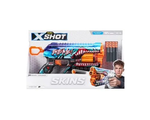 Іграшкова зброя Zuru X-Shot Швидкострільний бластер Skins Griefer Shark Thrasher (12 патронів) (36561В)