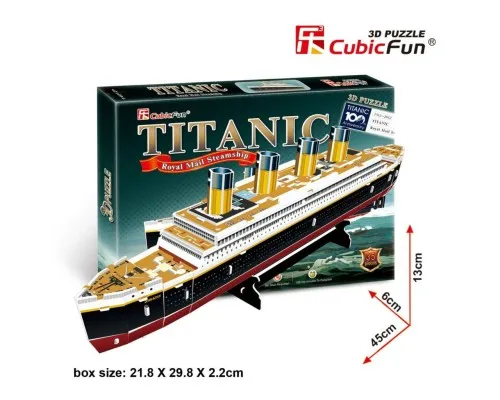 Пазл Cubic Fun Тривимірна головоломка-конструктор Титанік (T4012h)