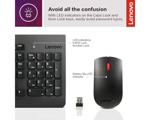 Комплект Lenovo 510 Combo Wireless UA Black (GX31D64836)