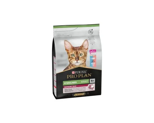 Сухой корм для кошек Purina Pro Plan Sterilised Adult 1+ Savoury Duo После стерилизации С треской и форелью 3 кг (7613036732550)