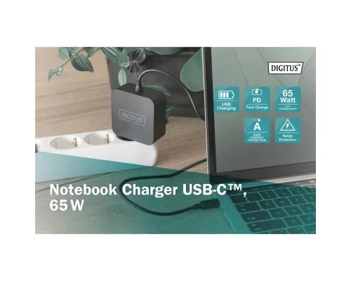 Блок живлення до ноутбуку Digitus 65W USB-C (DA-10071)