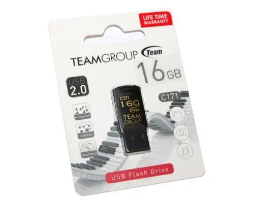 USB флеш накопичувач Team 16GB C171 Black USB 2.0 (TC17116GB01)