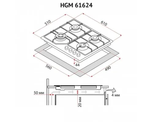 Варочная поверхность Perfelli HGM 61624 WH