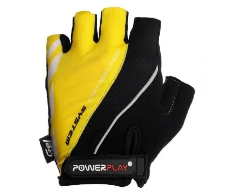 Велорукавиці PowerPlay 5024 Black/Yellow L (5024D_L_Yellow)