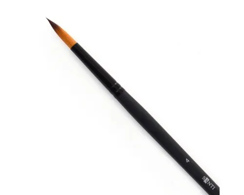 Кисточка для рисования Santi синтетика Highly Pro, длинная ручка, круглая, №4 (310621)