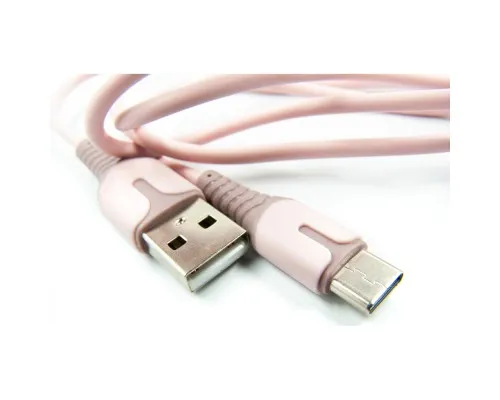 Дата кабель USB 2.0 AM to Type-C 1.0m pink Dengos (PLS-TC-IND-SOFT-ROSE)