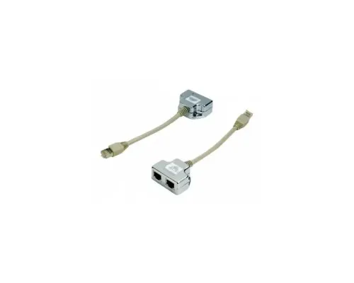 Розгалужувач витої пари, UTP, cat.5e, 1*Male/RJ45-2*Femail/RJ45 Hypernet (YT4-U2-U2)