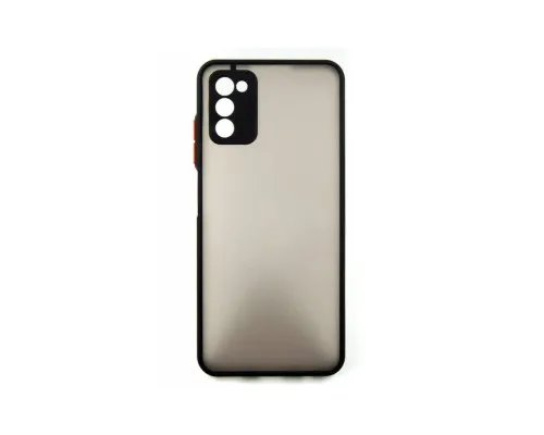 Чохол до мобільного телефона Dengos Kit for Samsung Galaxy A03s case + glass (Black) (DG-KM-24)