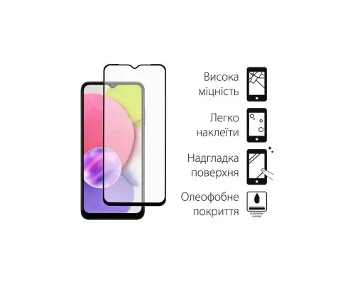 Чохол до мобільного телефона Dengos Kit for Samsung Galaxy A03s case + glass (Black) (DG-KM-24)