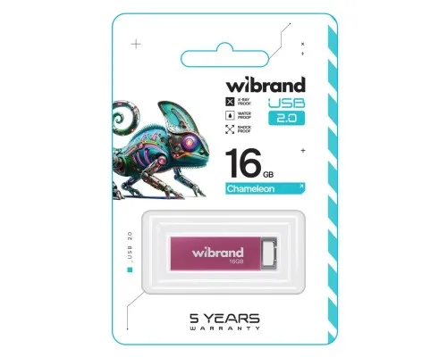 USB флеш накопитель Wibrand 16GB Chameleon Pink USB 2.0 (WI2.0/CH16U6P)