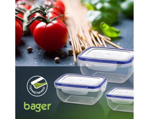 Пищевой контейнер Bager Cook&Lock 3 шт 0.4, 0.8, 1.4 л (BG-504)