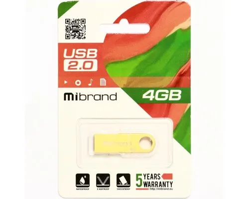 USB флеш накопитель Mibrand 4GB Puma Gold USB 2.0 (MI2.0/PU4U1G)