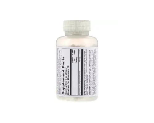 Минералы Solaray Цитрат Магния, 400 Мг, Magnesium Citrate, Solaray 180 Капсул (SOR-37402)