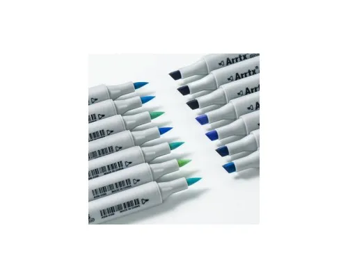 Художественный маркер Arrtx Спиртовые Oros ASM-03BU 24 цвета, синие оттенки (LC302529)