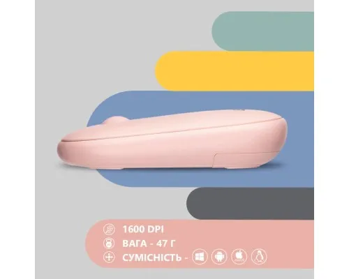 Мишка 2E MF300 Silent Wireless/Bluetooth Mallow Pink (2E-MF300WPN)