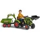 Веломобиль Falk Claas Axos трактор на педалях с прицепом Зеленый (3016201010233) (1010W)