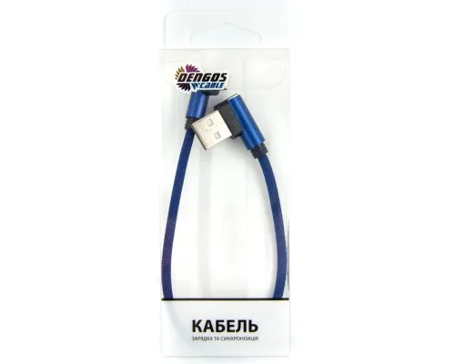 Дата кабель USB 2.0 AM to Lightning 0.25m blue Dengos (NTK-L-UG-SHRT-SET-BLUE)