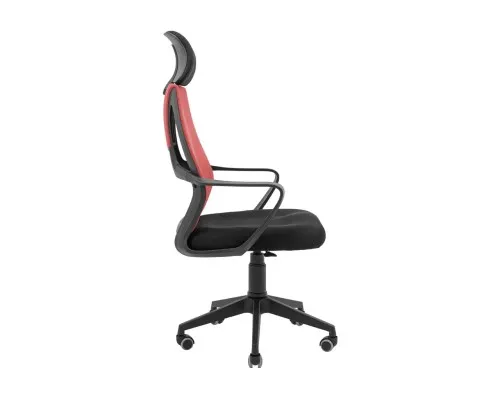 Офісне крісло Richman Профі Пластик Піастра Сітка чорна + червона (ADD0003191)