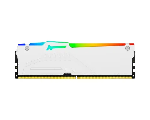 Модуль пам'яті для комп'ютера DDR5 16GB 5200 MHz FURY Beast White RGB Kingston Fury (ex.HyperX) (KF552C40BWA-16)