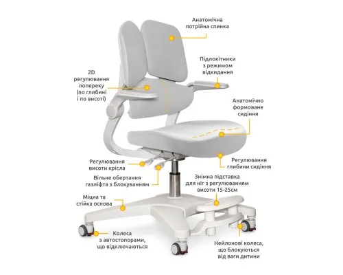 Детское кресло Mealux Trident Grey (Y-617 G)